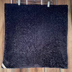 CALLISTO HOME Plush Black CUT VELVET PILLOW COVERS Set of 2 23" x 23"